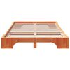 vidaXL Bettrahmen Wachsbraun 135 x 190 cm Massives Kiefernholz