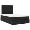 vidaXL Ottoman-Bett mit Matratze & LEDs Schwarz 120x190 cm Stoff