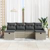vidaXL Sofa Set mit Kissen 6 pcs Poly-Rattan