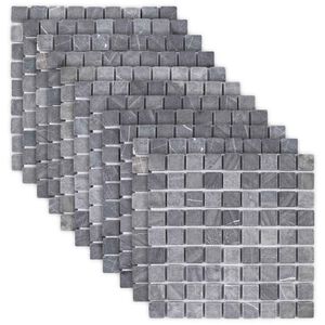 vidaXL Mosaikfliesen Grau 30 x 30 cm Marmor