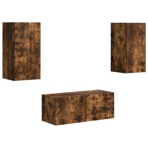 vidaXL TV-Schrankset 6 pcs Ger&auml;ucherte Eiche Holzwerkstoff