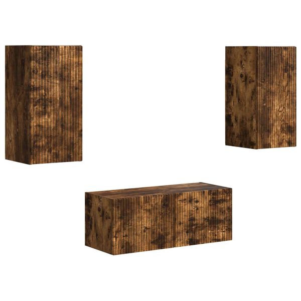 vidaXL TV-Schrankset 6 pcs Ger&auml;ucherte Eiche Holzwerkstoff