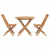 vidaXL Garten Essgruppe 3 pcs Braun Massivholz Teak