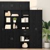 vidaXL Highboard Schwarz Eichen-Optik 50 x 42,5 x 185 cm Holzwerkstoff