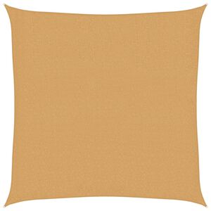 vidaXL Sonnensegel 160 g/m&sup2; Quadratisch Sandfarbe 3x3 m HDPE