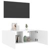 vidaXL TV-Wandschrank mit LED-Leuchten Wei&szlig; 80x35x31 cm