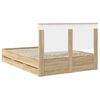 vidaXL Bettrahmen Sonoma-Eiche 140 x 190 cm Ingenieurs Holz