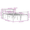 vidaXL Massivholzbett mit Regal ohne Matratze 120x200 cm Kiefer