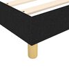 vidaXL Boxspringbett mit Matratze Schwarz 80x200 cm Stoff