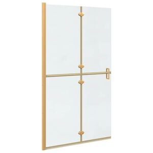 vidaXL Walk-In Duschwand Gold 110 x 6,5 x 190 cm