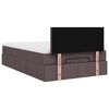 vidaXL Ottoman-Bett mit Matratze Dunkelbraun 120x200 cm Stoff