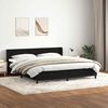 vidaXL Boxspringbett mit Matratze Schwarz 180x210 cm Samt