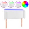 vidaXL LED Kopfteil Wei&szlig; 103x16x78/88 cm Kunstleder