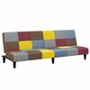 vidaXL Schlafsofa 2-Sitzer mit Fu&szlig;hocker Patchwork Stoff