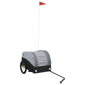 vidaXL Fahrradanh&auml;nger Schwarz und Grau 30 kg Eisen