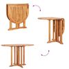 vidaXL Gartentisch Butterfly Klappbar 120x70x75 cm Teak Massivholz