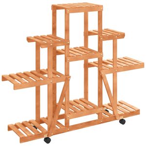 vidaXL Blumenst&auml;nder mit Rollen 110x25x101 cm Massivholz Tanne