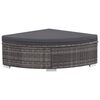 vidaXL 6-tlg. Garten-Lounge-Set mit Kissen Poly Rattan Grau