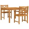 vidaXL Garten Essgruppe 3 Stk. Braun Massivholz Akazie