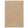 vidaXL Teppich ZIZUR Beige 120x170 cm Jute-Optik Indoor und Outdoor