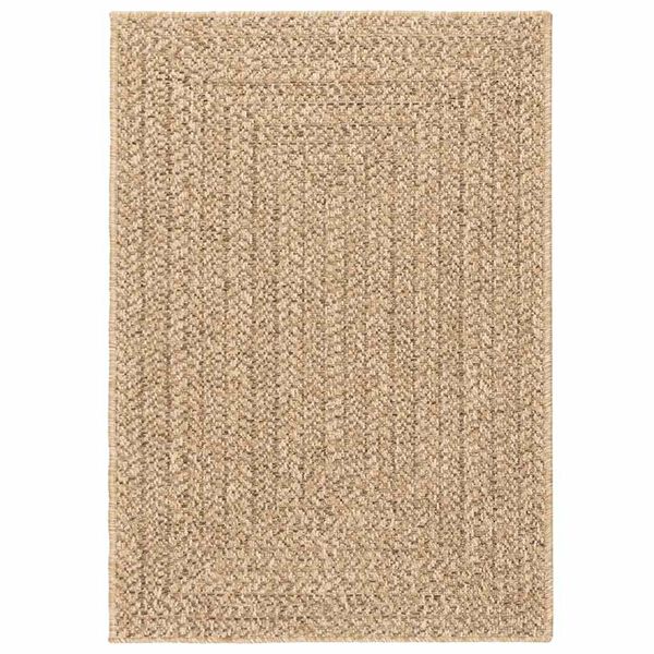 vidaXL Teppich ZIZUR Beige 120x170 cm Jute-Optik Indoor und Outdoor
