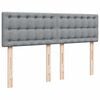 vidaXL Boxspringbett mit Matratze Hellgrau 160x200 cm Stoff