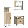 vidaXL Badezimmerm&ouml;bel Set mit Regal 3 pcs Braun 33 x 33 x 120.5 cm