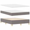 vidaXL Boxspringbett mit Matratze Dunkelgrau 90x190 cm Taupe Stoff