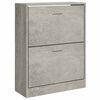 vidaXL Schuhschrank Betongrau 63x24x81 cm Holzwerkstoff