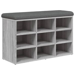vidaXL Schuhbank Grau Sonoma 82x32x50 cm Holzwerkstoff