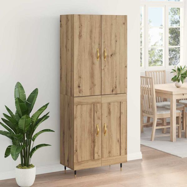 vidaXL Highboard Artisan-Eiche 69,5 x 34 x 180 cm Holzwerkstoff