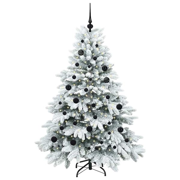 vidaXL K&uuml;nstlicher Weihnachtsbaum mit 150 LEDs Wei&szlig; 150 cm PE und PVC