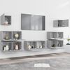 vidaXL 7-tlg. TV-Schrank-Set Grau Sonoma Holzwerkstoff