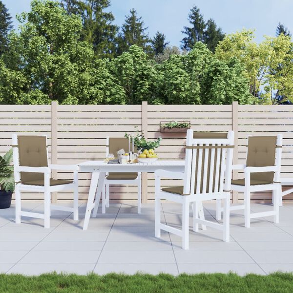 vidaXL Niedriglehner-Auflagen 4 Stk. Melange Taupe 100x50x4 cm Stoff