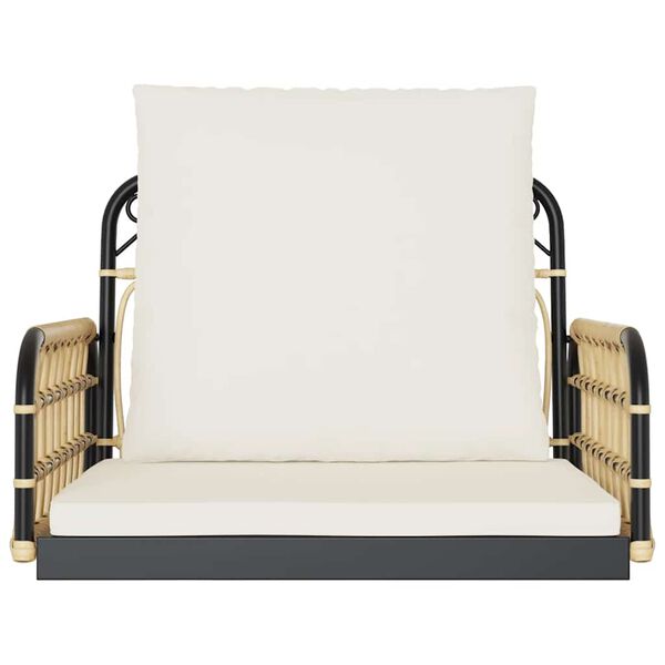 vidaXL Hängestuhl mit Kissen 63x58x39 cm Poly Rattan und Stahl