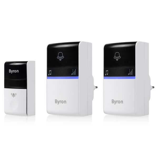 Byron Funk-T&uuml;rklingelset mit 2 Klingeln Grau