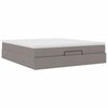vidaXL Ottoman-Bett mit Matratze Taupe 160x200 cm Stoff