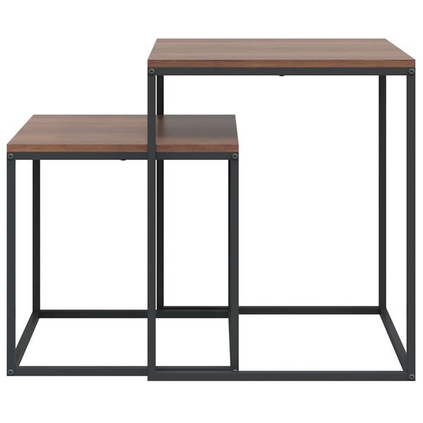 vidaXL Couchtisch-Set 2-tlg. Holzwerkstoff und Metall