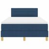vidaXL LED Boxspringbett mit Matratze mit LED Blau 120 x 200 cm Stoff