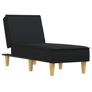 vidaXL Chaiselongue Schwarz Stoff
