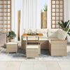 vidaXL Gartensofa-set 8 pcs Beige Poly-Rattan