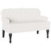 vidaXL Chesterfield Bank Wei&szlig; 119,5 x 64,5 x 75 cm Kunstleder