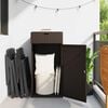 vidaXL Gartenschrank Braun 55x55x111 cm Poly Rattan