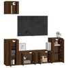 vidaXL 5-tlg. TV-Schrank-Set Braun Eichen-Optik Holzwerkstoff