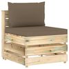 vidaXL 5-tlg. Garten-Lounge-Set mit Kissen Gr&uuml;n Impr&auml;gniertes Holz