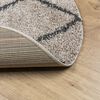 vidaXL Shaggy-Teppich PAMPLONA Hochflor Modern Beige Anthrazit Ø 100cm