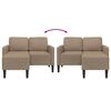 vidaXL 2-Sitzer-Sofa mit Chaiselongue L-Form Cappuccino-Braun 125 cm