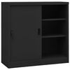 vidaXL B&uuml;roschrank mit Schiebet&uuml;r Anthrazit 90x40x90 cm Stahl