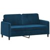 vidaXL 2-Sitzer-Sofa mit Kissen Blau 140 cm Samt