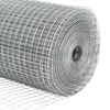 vidaXL Zaunpfosten Silber 50 x 0,4 m (25 x 25 mm Netz) Stahl